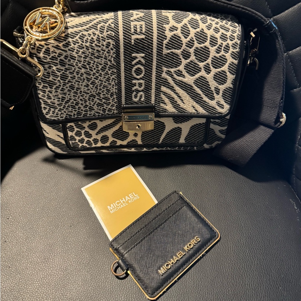 Michael Kors Black and White Patterned Bag